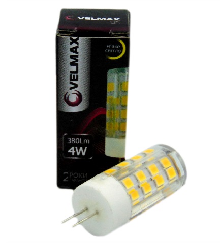 ����� ��������� Velmax LED G4 4W 3300K 380Lm