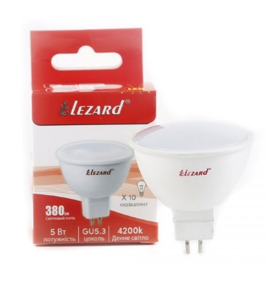 ����� ���������� Lezard MR16 5W 220V GU5.3 4200K